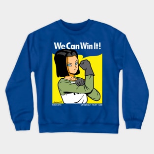 Japanese Anime Manga Android Superhero We Can Do It Parody Meme Crewneck Sweatshirt